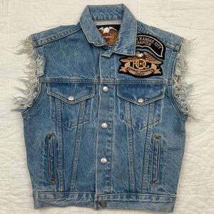 Harley-Davidson Greater Kansas City Patch Jean Vest size Small